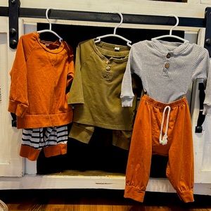 3, 2 piece sets perfect for fall size 2T